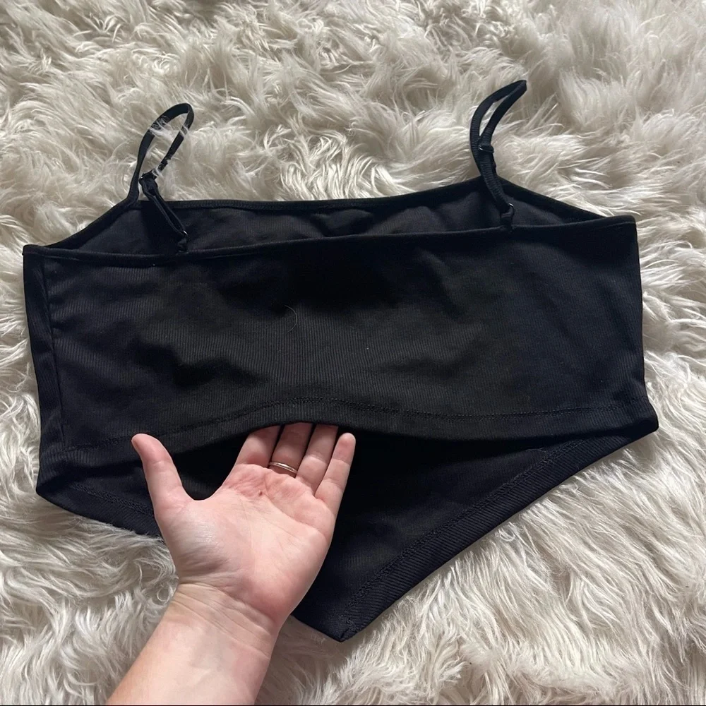 SHEIN Plus Asymmetrical Hem Solid Cami Triangle Tank Top 1X - Picture 6 of 7